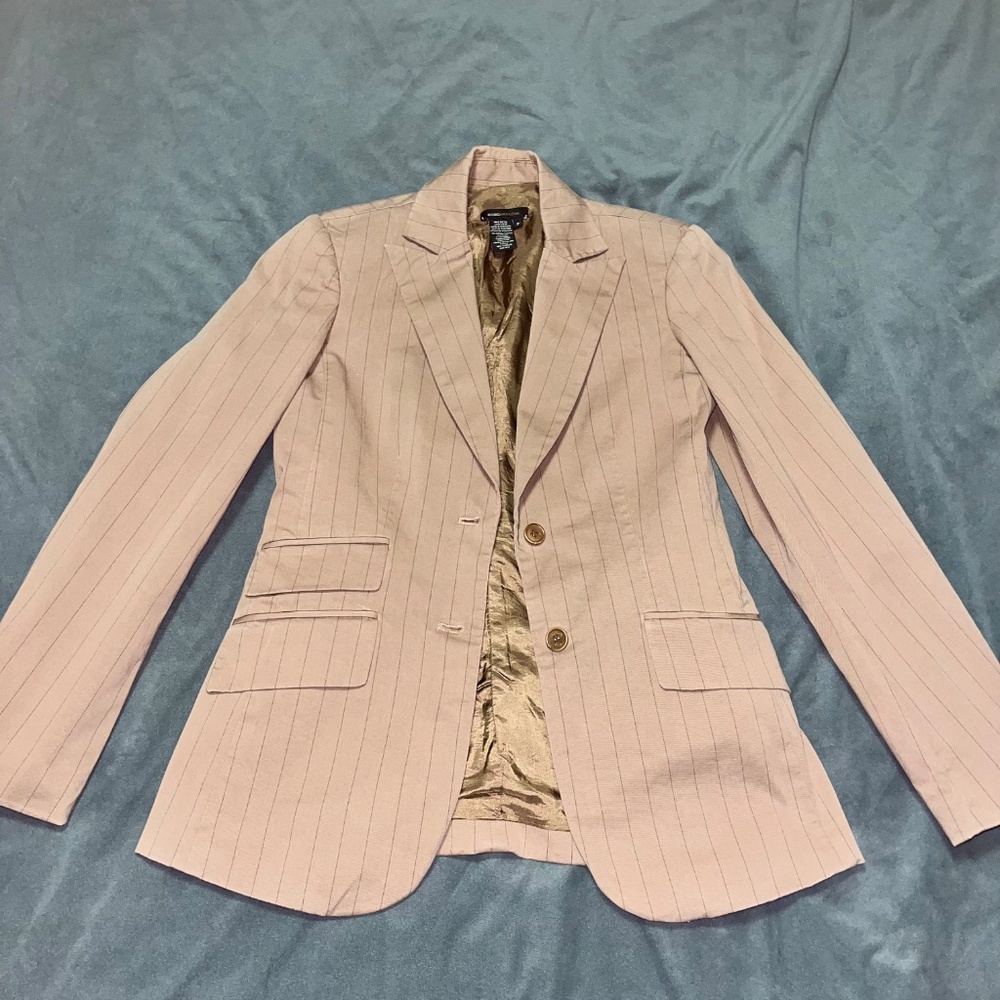 Pinstripe blazer suit jacket